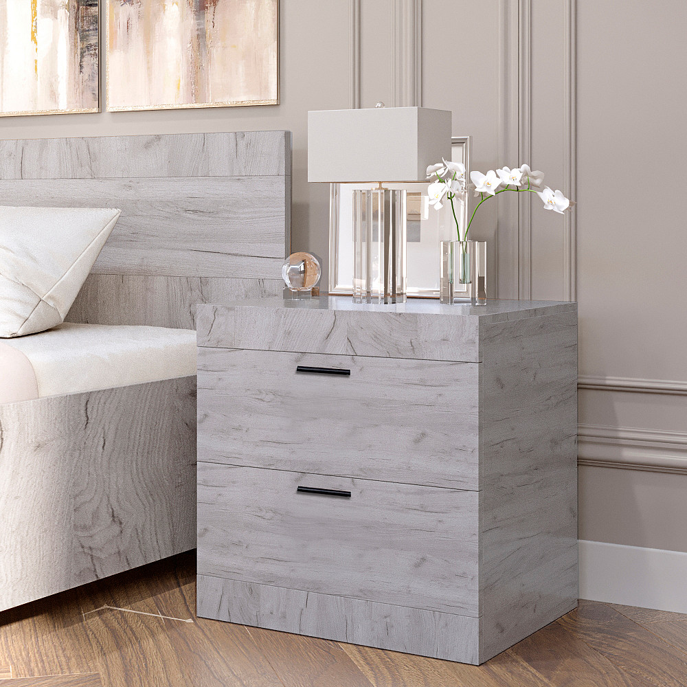 Тумба приліжкова Еверест Соната 50х38х50 дуб крафт білий (DTM-2711) Дніпро - фото 2