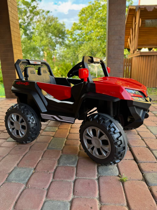 Детский электромобиль ДЖИП БАГГИ двухместный (4 двигателя, пульт, свет, музыка), Красный Киев - изображение 2