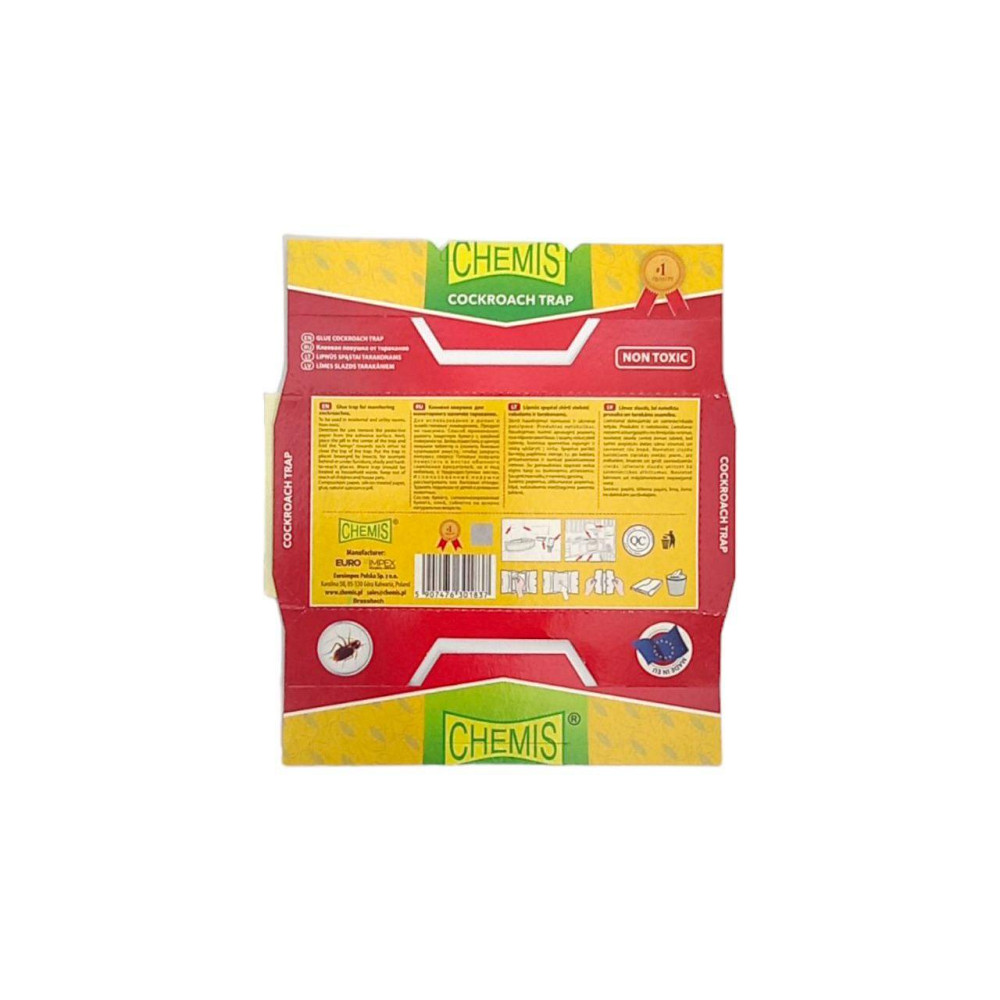 Клейова пастка-будиночок від тарганів Chemis із принадою 5 шт — Euroimpex Польща, безпечний засіб Харків - фото 5