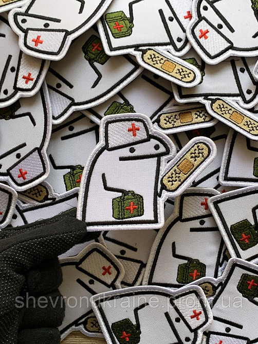 Шеврон флорк лікар (Форма контурна. На липучці) Розмір 8x9.5см Київ - фото 5