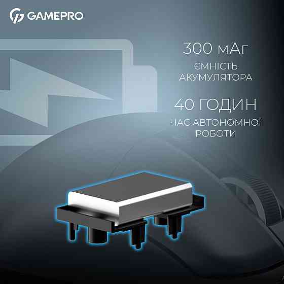 Миша бездротова GamePro Asgard Thor Black (GM023B) ( Чорний ) Харьков