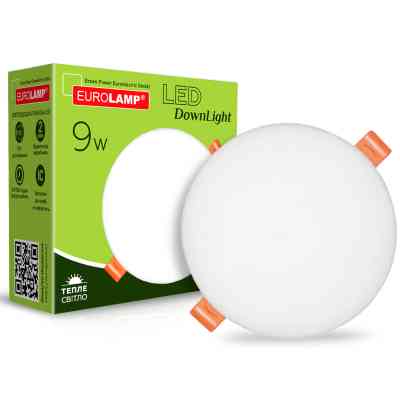 Светильник Eurolamp LED Downlight 9W 855lm 3000K (LED-DLR-9/3(Е)) Винница