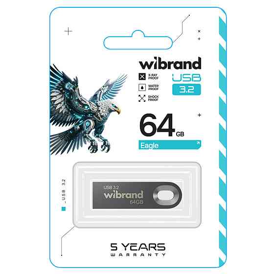 Flash Wibrand USB 3.2 Gen1 Eagle 64GB Grey (WI3.2/EA64U10G) Київ