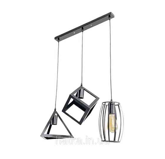 Підвісний світильник на три плафони VALESO TY127-3 чорний E27 Київ