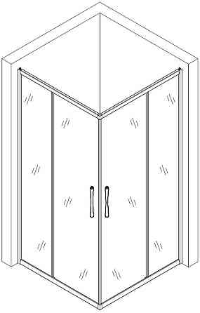 Душова кабіна квадратна без піддона ODRA N90TS.Line BRAVO (1уп.) (000028398) Київ