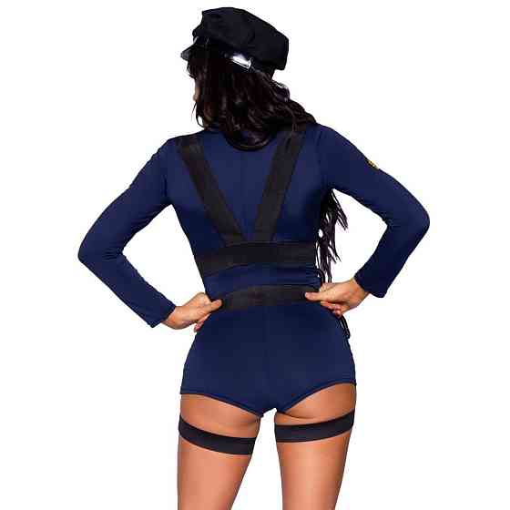 Кокетливый костюм женщины-полицейского Leg Avenue, синий, XS Sex Aura Киев
