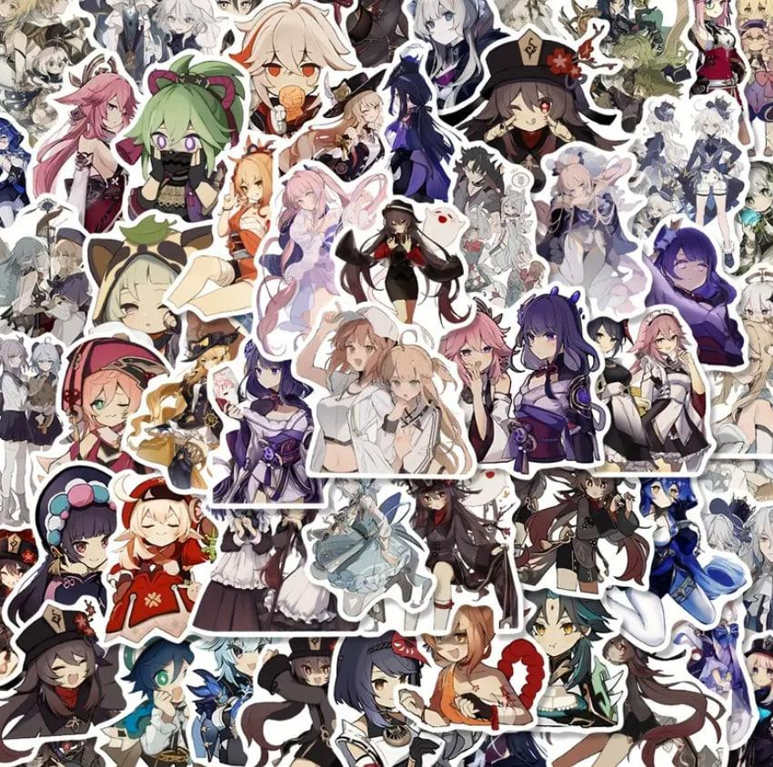Наклейка Genshin Impact. Аниме.Водонепроницаемые эстетические наклейки Геншин Импакт. Стикерпак Gens Киев - изображение 5