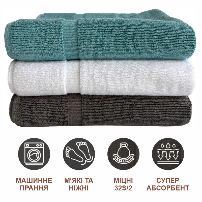 Рушники для ніг Lovely Svi – бавовна / махра - 50 x 80 см – Бірюзовий (22402493) Київ - фото 5