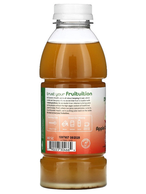 Яблочный уксус, Apple Cider Vinegar with Mother, Dynamic Health, 473 мл Київ - фото 3