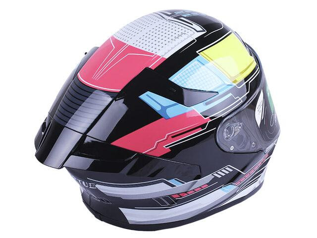 Шолом мотоциклетний інтеграл MD-821, чорний із кольоровим, size M Мукачево - фото 2