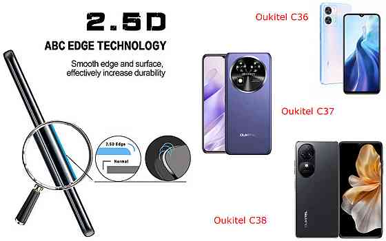 Захисне скло ArmorGlass для Oukitel C36, Oukitel C37, Oukitel C38 – стійке до подряпин та ударів Київ