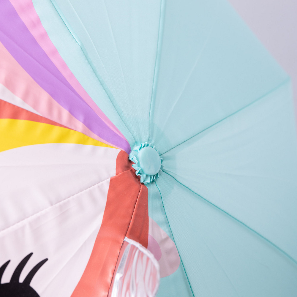 Дитячий зонт-трость м'ятного кольору, механічний, 89 см Київ - фото 6