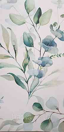 Шпалери флізелінові еко Rasch Kids World II 0.53х10 дитячі гілки листя акварель зелені блакитні на білому Київ