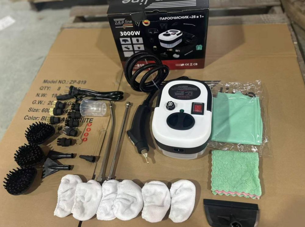 Пароочисник Zepline ZP-819 3000Вт, бак 1500 мл, 28 в 1, для дому та прибирання, універсальний, з насадками Одеса - фото 1