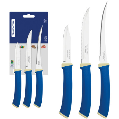 Набор ножей Tramontina Felice Blue 3 шт (23499/177) Винница - изображение 3
