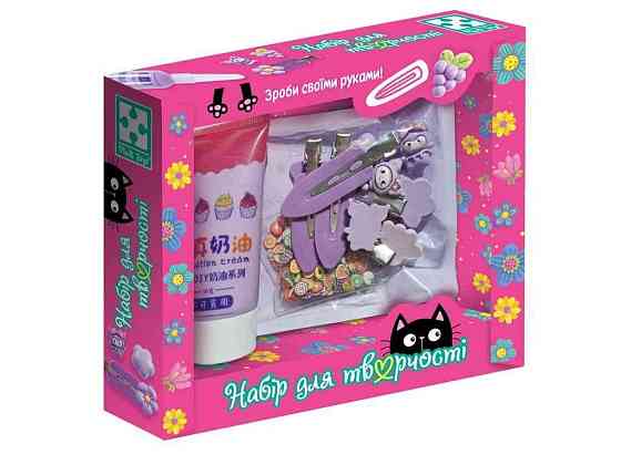 Набор для творчества Клей с кабашоном. Заколки фиолетовые VT4600-01 ТМ VLADI TOYS Киев