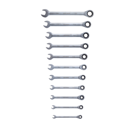 Набір ключів ріжково-накидних трещіткові (8-17,19мм) CrV polished 11 шт. SIGMA Житомир