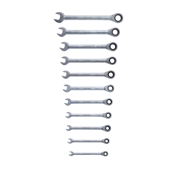 Набір ключів ріжково-накидних трещіткові (8-17,19мм) CrV polished 11 шт. SIGMA Житомир - фото 3