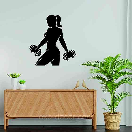 Декоративне настінне 3D Панно «Бодібілдінг» Декор на стіну з об'ємом 90*81 см, Чорний Київ