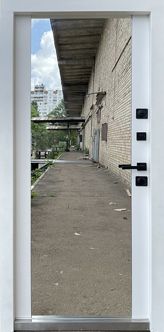 Дверь квартирная СТРОНГ серия ПРОТЕКТ 4 контура, модель ПЕРФЕКТ 4К с зеркалом Киев - изображение 2