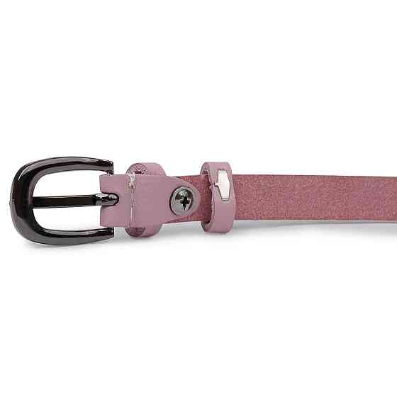 Тонкий ремень из натуральной кожи Vintage 20761 Розовый Киев