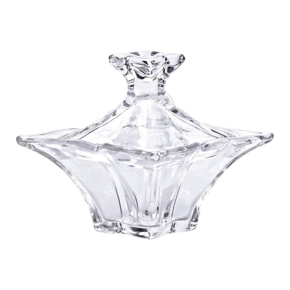 Сахарница с крышкой 8.5×8.5×8.5 см ваза сахарница квадратная стеклянная HP-4-116 Киев - изображение 3