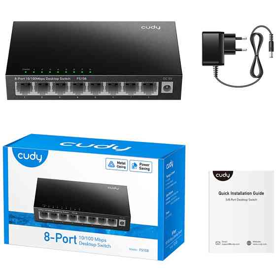 Комутатор Cudy FS108, 8 портовий 10/100 Mbps Metal Switch Вінниця