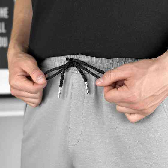 Легкі однотонні сталеві чоловічі шорти Pobedov Griz Київ