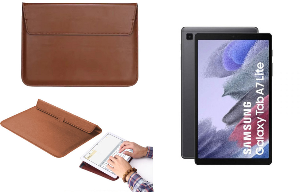 Чохол-конверт VitoCase для Samsung Galaxy Tab A7 Lite T225, з функцією підставки для планшета Коричневий Київ - фото 1