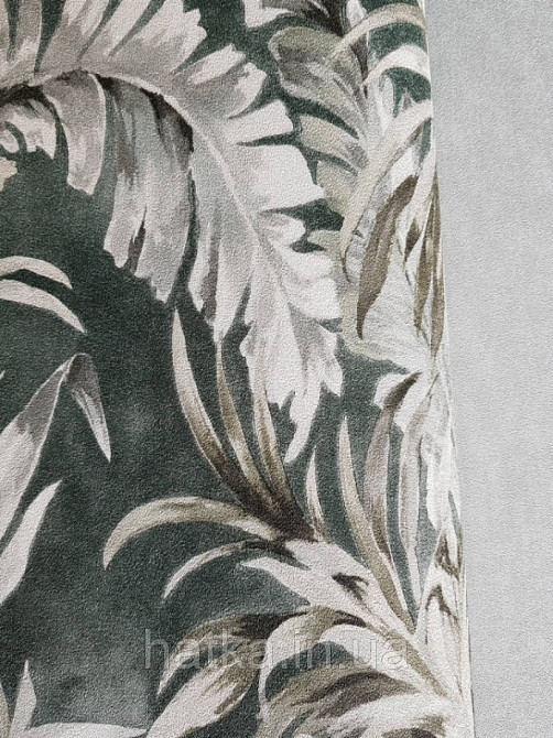 Шпалери флізелінові еко Decoprint Essentials EE22531 листя пальми банана папороть зелені білі сірі Київ - фото 2