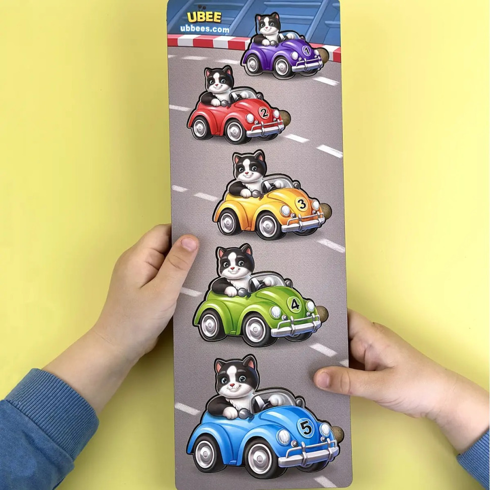 Дерев'яний дитячий сортер "Гонщики більше - менше" (ПСД298) PSD298 Вінниця - фото 6