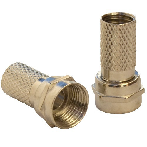 Штекер F (RG-6) накрутка, диам.-7,1мм, длина 18мм, цинк Полтава - изображение 1