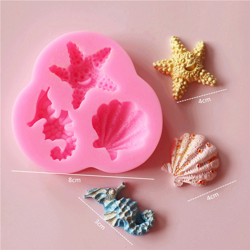 Молд кондитерский морской 80 на 85 мм розовый Киев - изображение 2