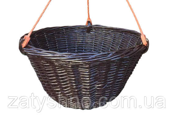 Кашпо плетене для вазону коричневе Київ - фото 1