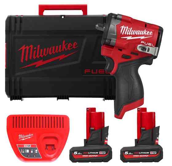 Гайковерт аккумуляторный 3/8' MILWAUKEE с кольцом M12 FCIWF38G3-502X, 745Нм (зарядное устройство, 2 аккум. Х 5Ач, HDкейс) Одесса