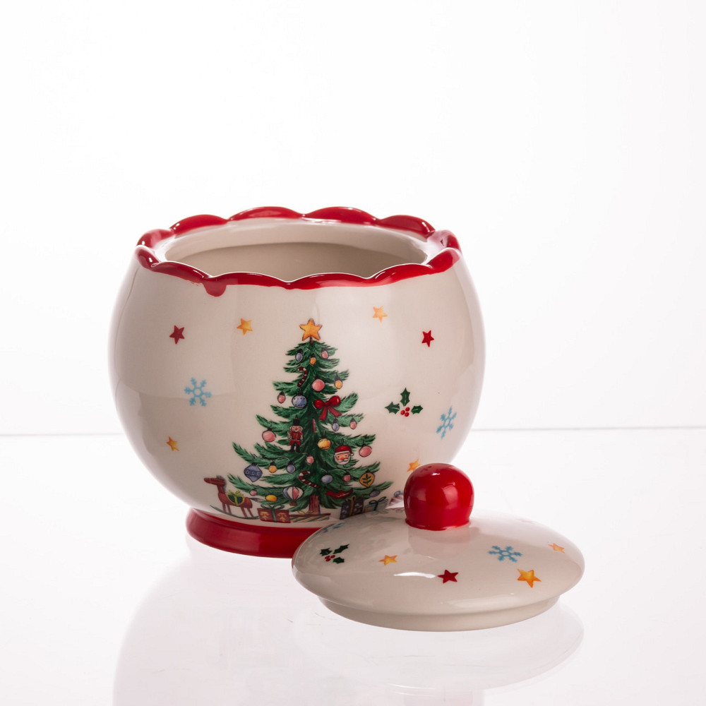 Новогодняя фарфоровая сахарница с крышкой 500 мл Киев - изображение 5