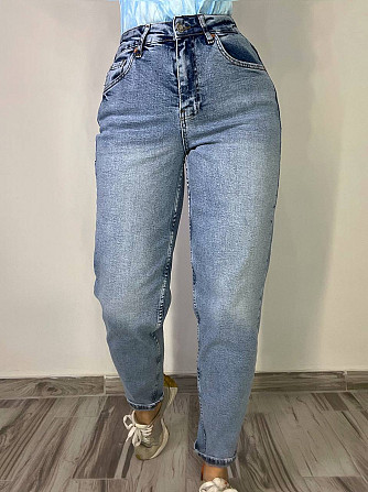 Джинсы женские Mikaletta 3255 MOM RELAX comfort jeans высокая посадка бананы стрейчевые голубые, голубой, 29, 29, 82 см, 115 см Киев - изображение 16