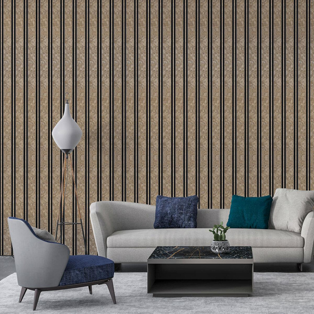 Рейка декоративная PS 2900х120х12мм Серо-коричневый с золотыми вкраплениями SW-00002138 Днепр - изображение 7