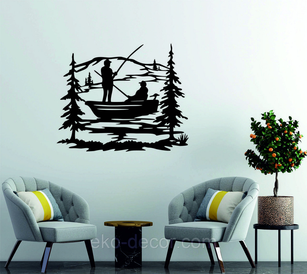 Декоративне настінне Панно «Рибалка», Декор на стіну Київ - фото 1