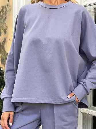 Жіночий стильний повсякденний костюм турецький двонитка Світло-сірий Одеса