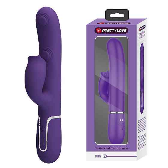 Вибратор PRETTY LOVE Gigi dark purple, 7 thumping functions 7 licking modes Sex Aura Киев
