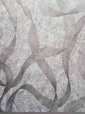 Шпалери метрові вінілові на флізеліні Sintra Vila абстракція зигзаги смуги коричневі золотисті 532553 Київ