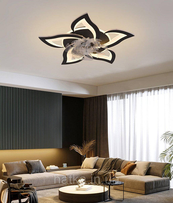Стельовий світильник-вентилятор YZD5005-Fan (Чорний) Київ - фото 2
