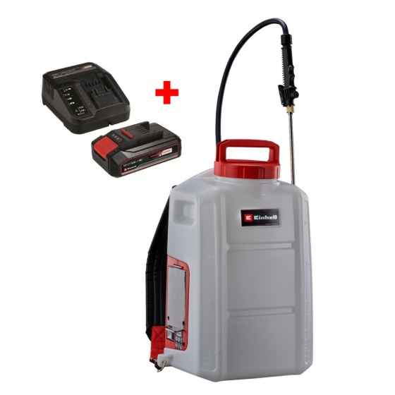 Мощный аккумуляторный садовый опрыскиватель высокого давления Einhell GE-WS 18/15 : с АКБ 18V 2,5 Ah, бак 17 л (3425230K) Киев