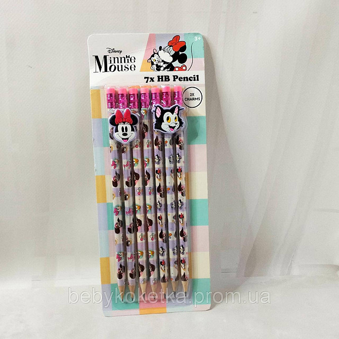 Набір простих олівців з гумкою Disney Minnie Mouse. Львів - фото 1