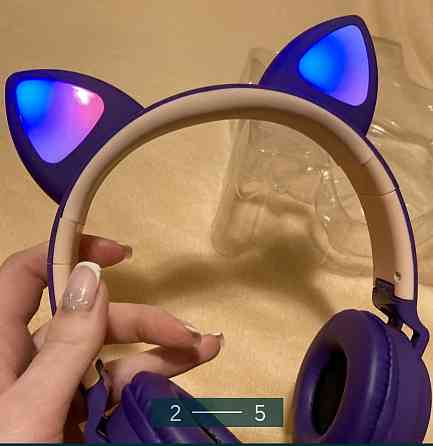 Безпроводные детские Наушники ,мигают: BT028 Fingertime , Фиолетовые Киев