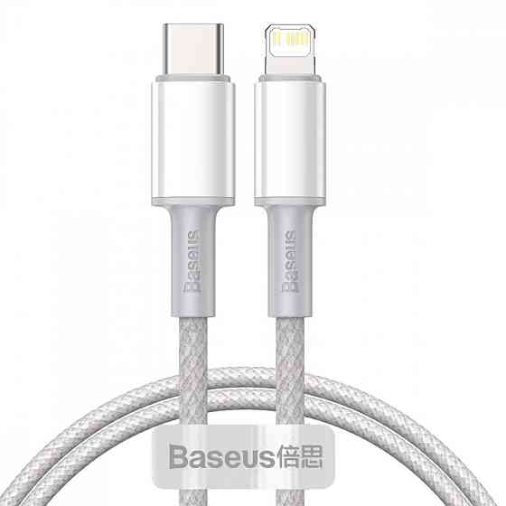 Кабель Baseus High Density Braided Type-C to Lightning PD 20W 2м білий Львів