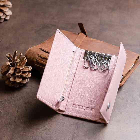 Ключниця-гаманець жіноча ST Leather 19227 Рожева Київ