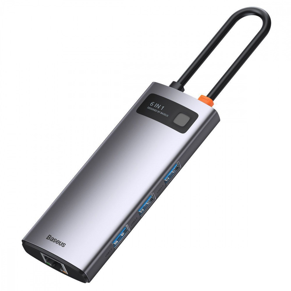 USB-Хаб Baseus Metal Gleam Series 6-in-1 Type-C серый Львов - изображение 9