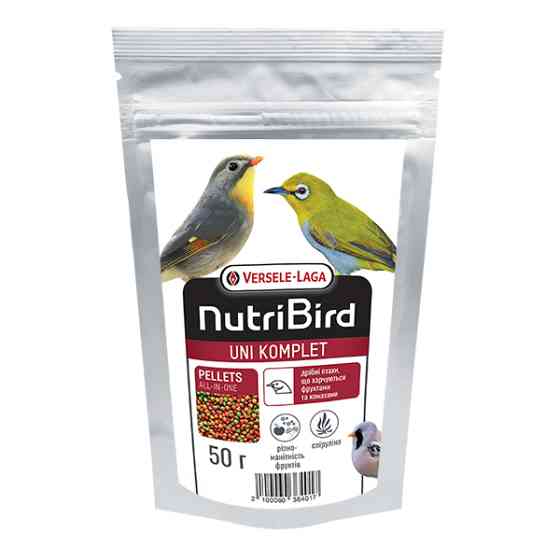 Versele-Laga NutriBird Uni Komplet ВЕРСЕЛЕ-ЛАГА НУТРІБЕРД УНІ КОМПЛІТ повнораціонний екструдований корм для фрукто- та комахоїдних птахів малих видів Київ